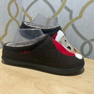 LL bean daybreak house Christmas dog puppy slippers Women’s size 8